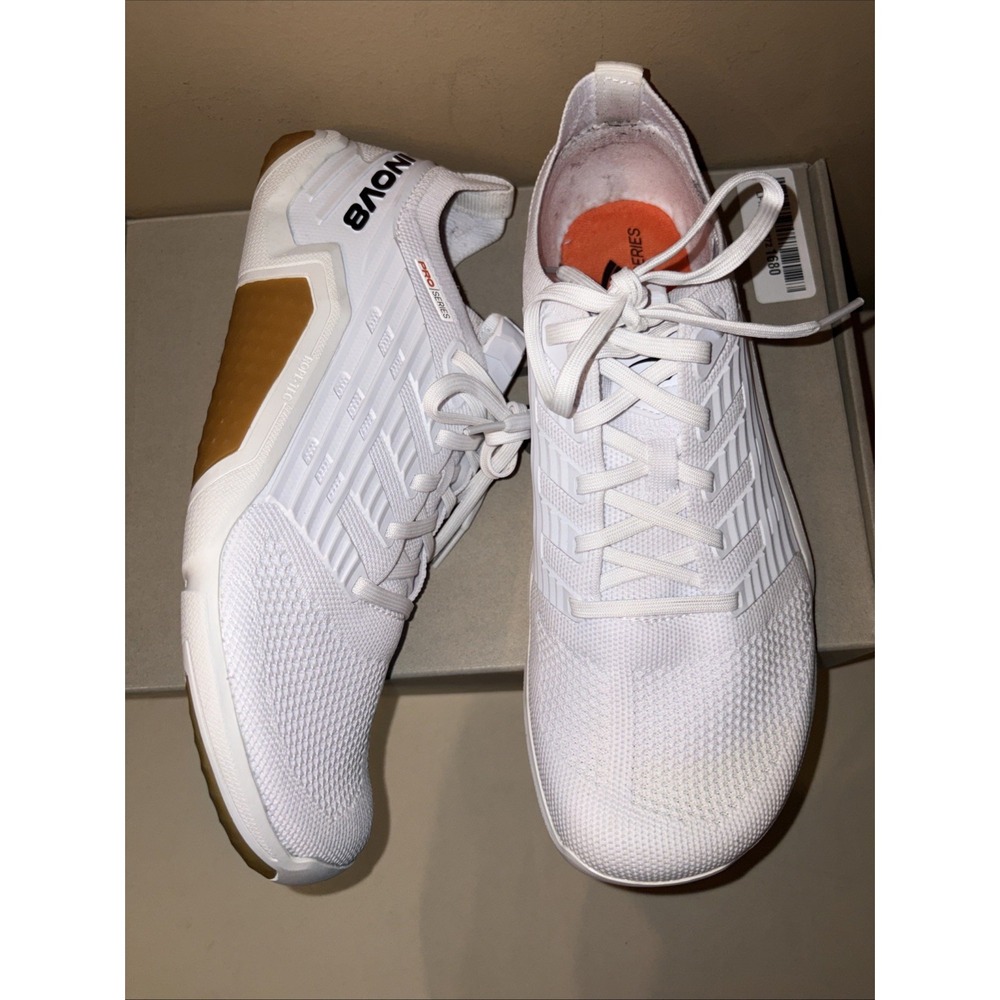INOV8 F-LITE BARE XF PRO Men's 8.5 White Gum Mesh Trainer Zero Drop Shoe Sneaker